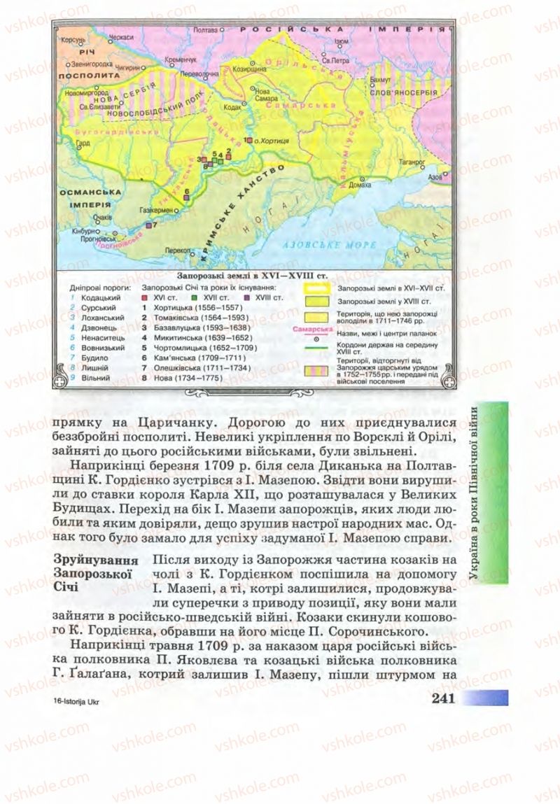 Страница 241 | Підручник Історія України 8 клас Г.К. Швидько 2008