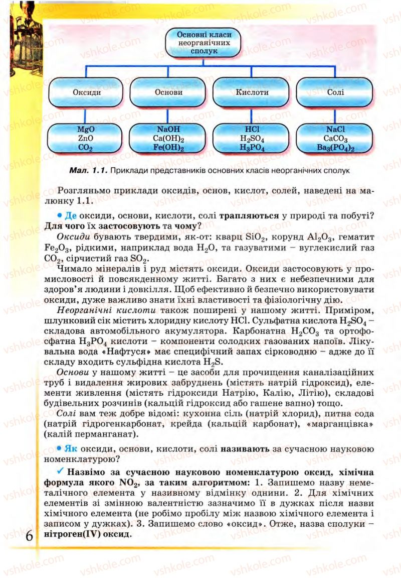 Страница 6 | Підручник Хімія 9 клас Г.А. Лашевська 2009