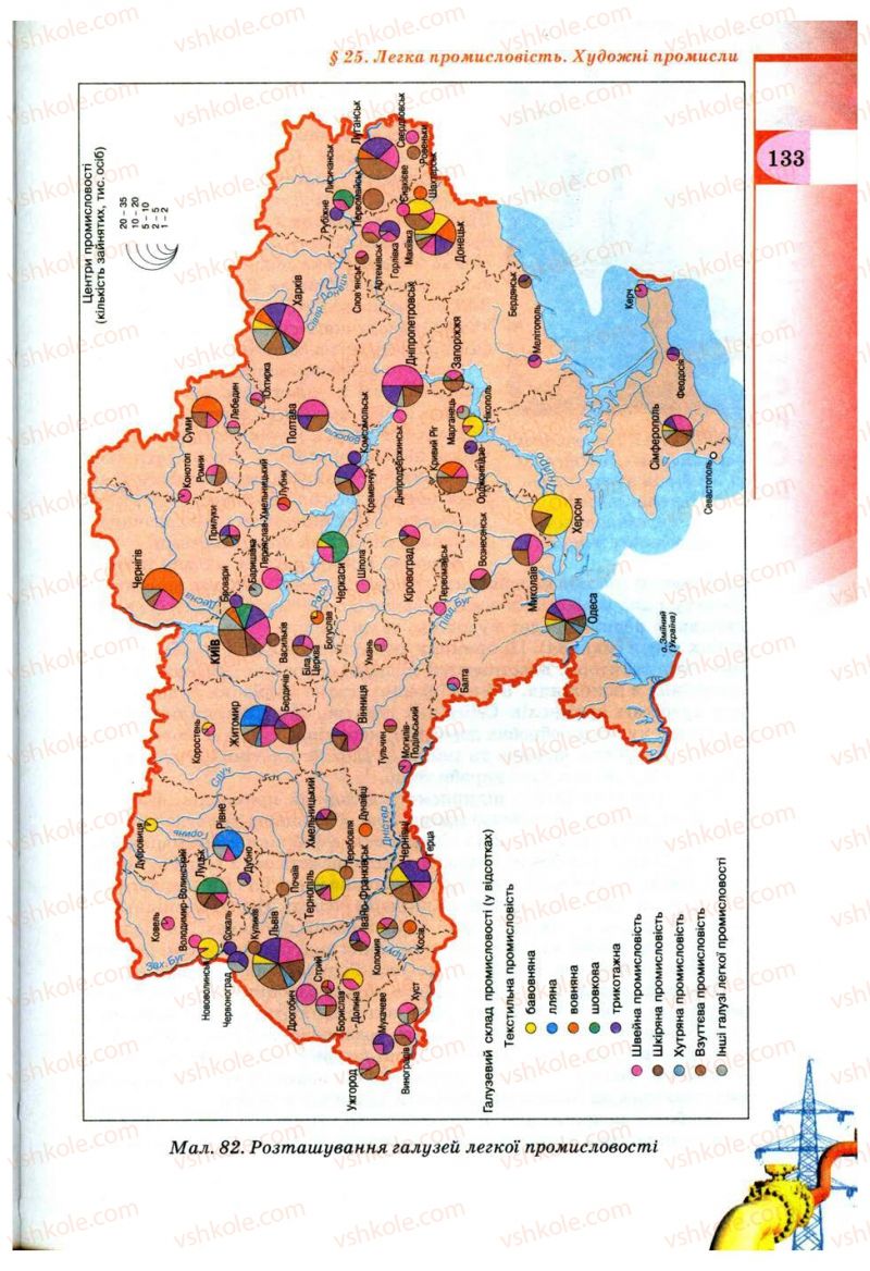 Страница 133 | Підручник Географія 9 клас В.Ю. Пестушко, Г.Ш. Уварова 2009