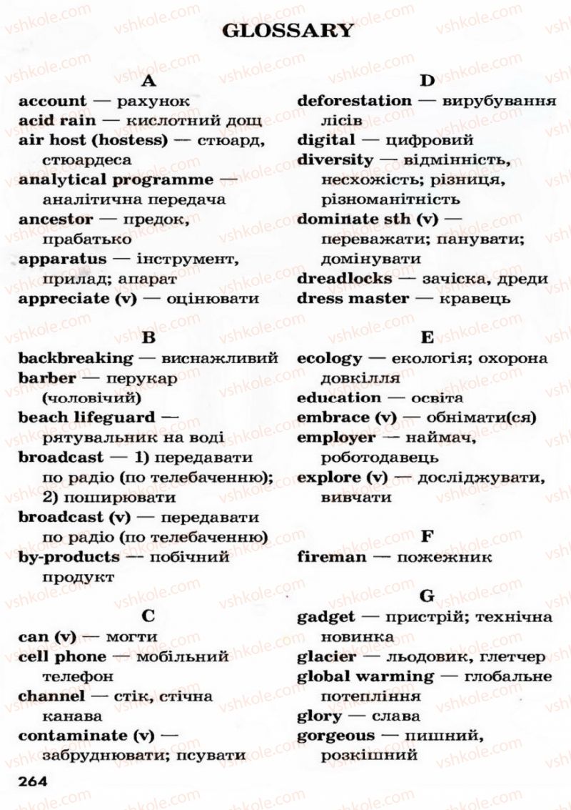 Страница 264 | Підручник Англiйська мова 9 клас Л.В. Калініна, І.В. Самойлюкевич 2009 8 рік навчання