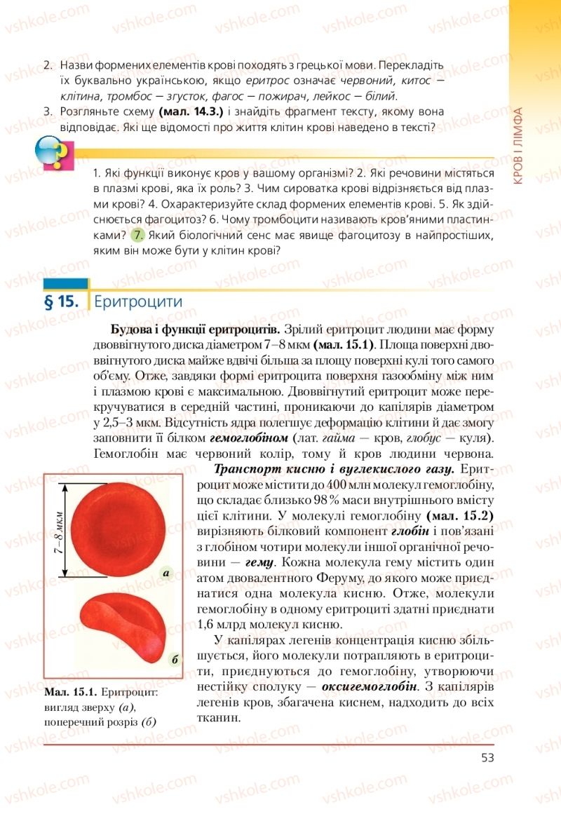 Страница 53 | Підручник Біологія 9 клас Т.І. Базанова, Ю.В. Павіченко, А.М. Тіткова 2009