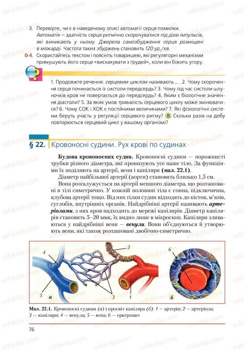 Страница 76 | Підручник Біологія 9 клас Т.І. Базанова, Ю.В. Павіченко, А.М. Тіткова 2009