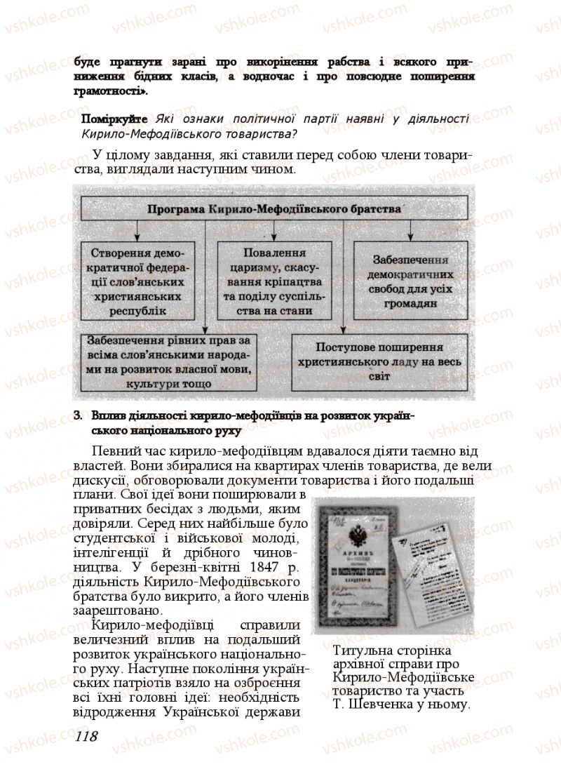 Страница 118 | Підручник Історія України 9 клас Ф.Г. Турченко, В.М. Мороко 2011