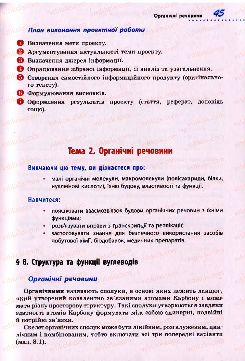 Страница 45 | Підручник Біологія 10 клас О.В. Тагліна 2010 Академічний рівень