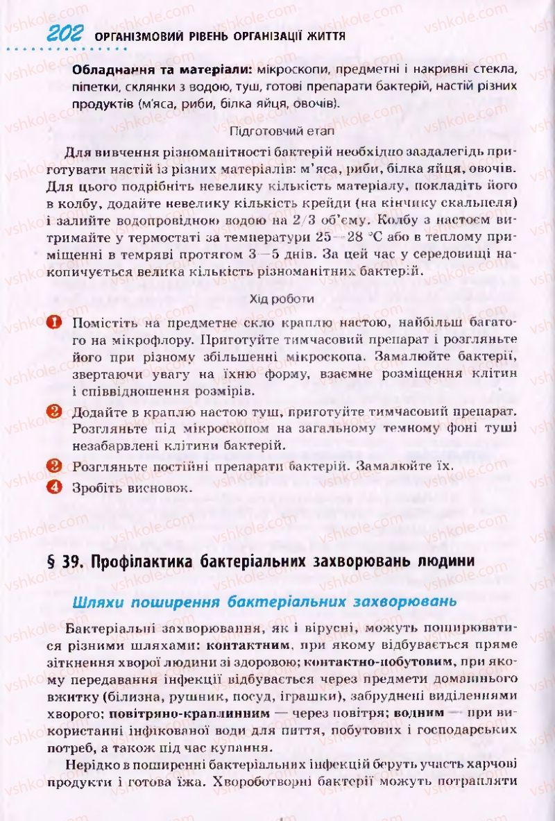 Страница 202 | Підручник Біологія 10 клас О.В. Тагліна 2010 Академічний рівень