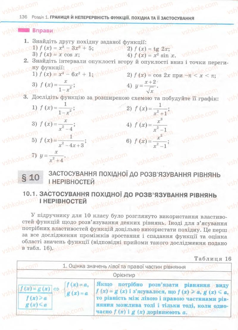 Страница 136 | Підручник Алгебра 11 клас Є.П. Нелін, О.Є. Долгова 2011 Академічний рівень, профільний рівні