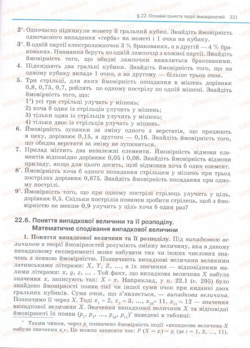 Страница 321 | Підручник Алгебра 11 клас Є.П. Нелін, О.Є. Долгова 2011 Академічний рівень, профільний рівні