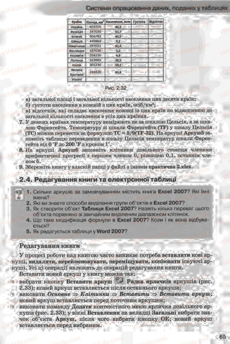 Страница 65 | Підручник Інформатика 11 клас Й.Я. Ривкінд, Т.І. Лисенко, Л.А. Чернікова, В.В. Шакотько 2011