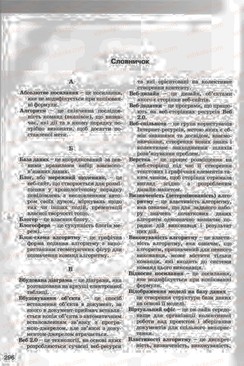 Страница 296 | Підручник Інформатика 11 клас Й.Я. Ривкінд, Т.І. Лисенко, Л.А. Чернікова, В.В. Шакотько 2011