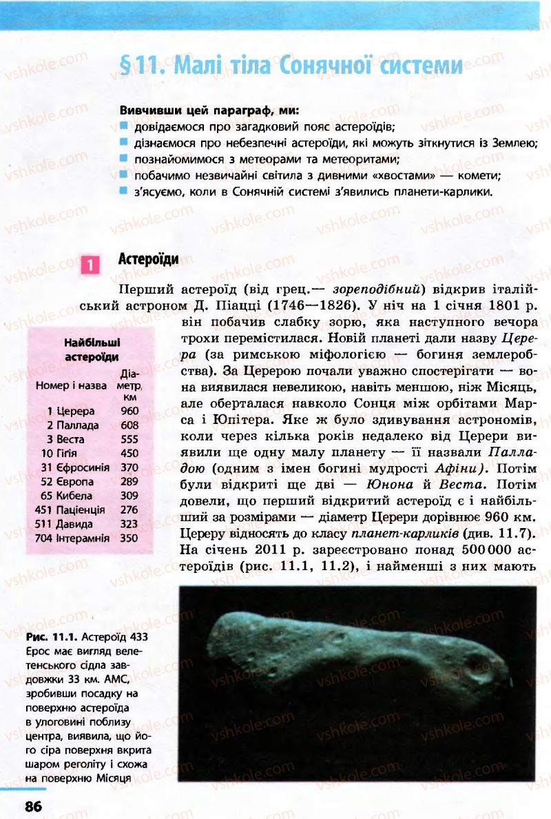 Страница 86 | Підручник Астрономія 11 клас М.П. Пришляк 2011 Академічний рівень