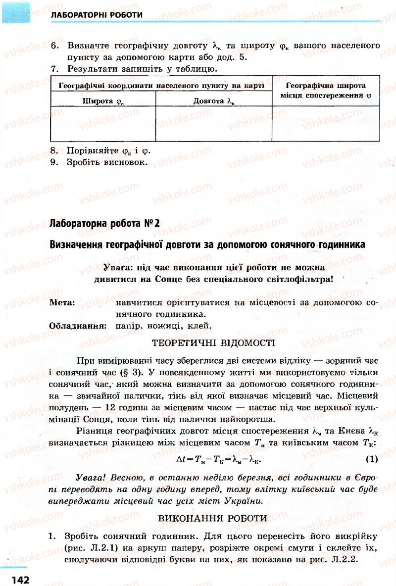 Страница 142 | Підручник Астрономія 11 клас М.П. Пришляк 2011 Академічний рівень