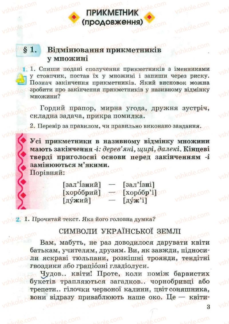 Страница 3 | Підручник Українська мова 4 клас М.С. Вашуленко, С.Г. Дубовик, О.І. Мельничайко 2004 Частина 2