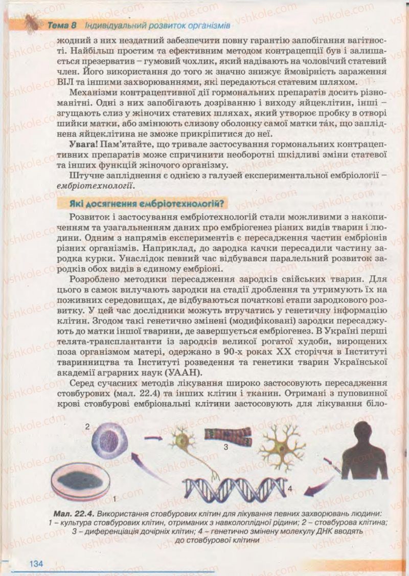 Страница 134 | Підручник Біологія 11 клас П.Г. Балан, Ю.Г. Вервес 2011 Академічний рівень