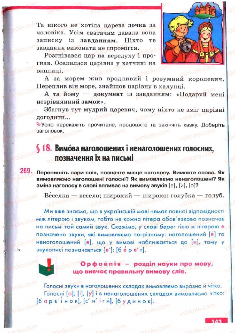 Страница 143 | Підручник Українська мова 5 клас О.П. Глазова, Ю.Б. Кузнецов 2005