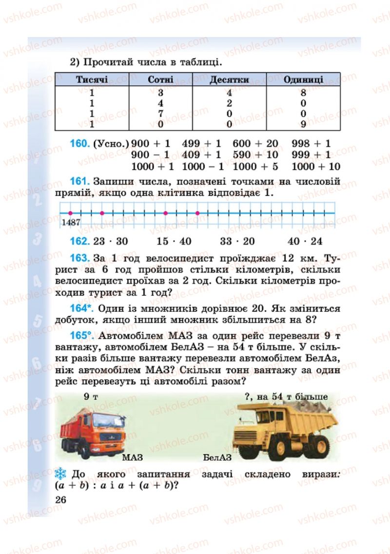 Страница 26 | Підручник Математика 4 клас М.В. Богданович, Г.П. Лишенко 2015