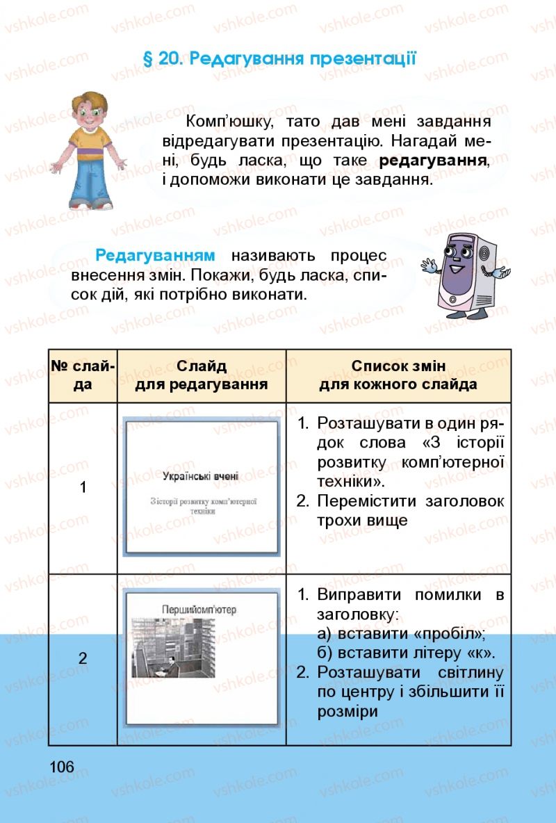 Страница 106 | Підручник Інформатика 3 клас О.В. Коршунова 2014