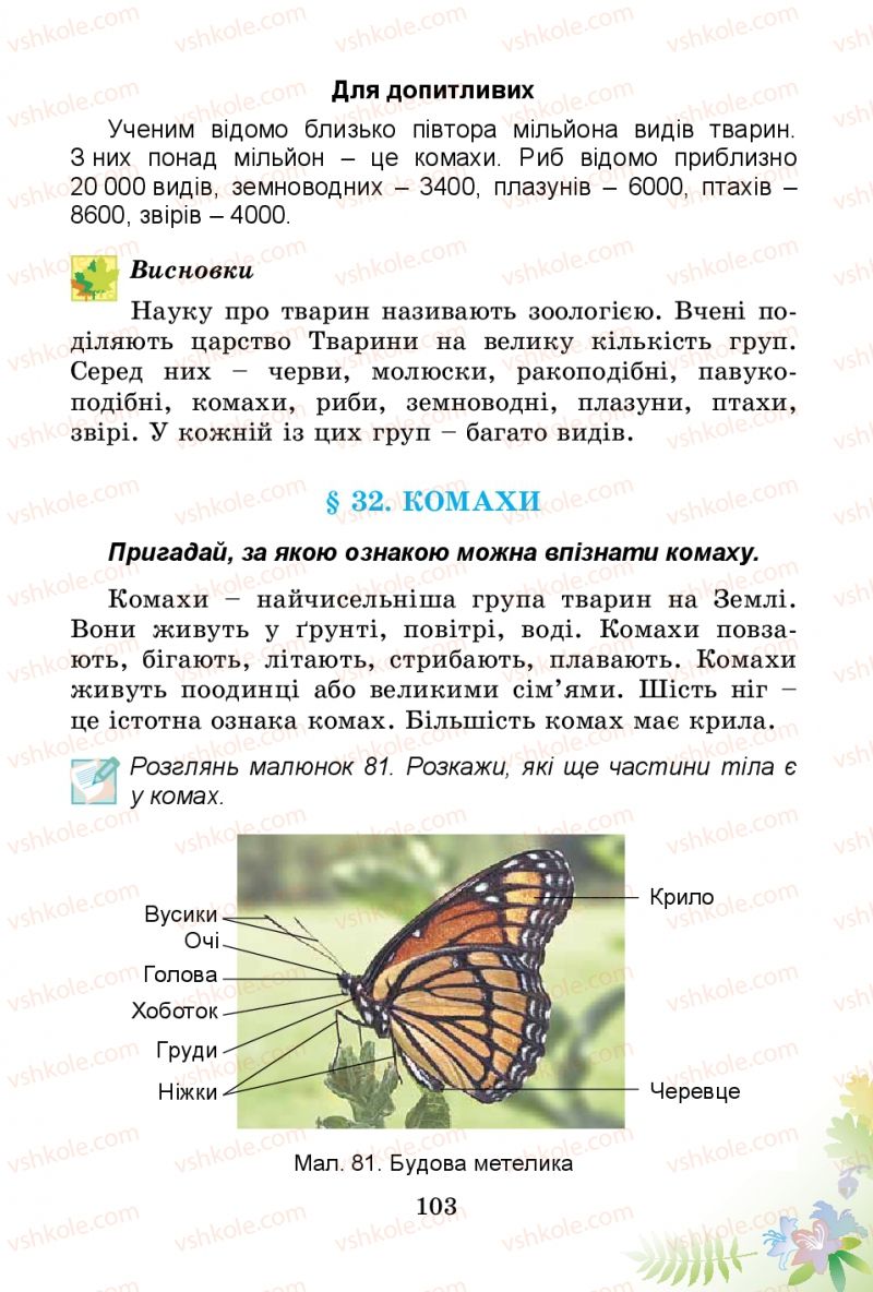 Страница 103 | Підручник Природознавство 3 клас Т.Г. Гільберг, Т.В. Сак 2014