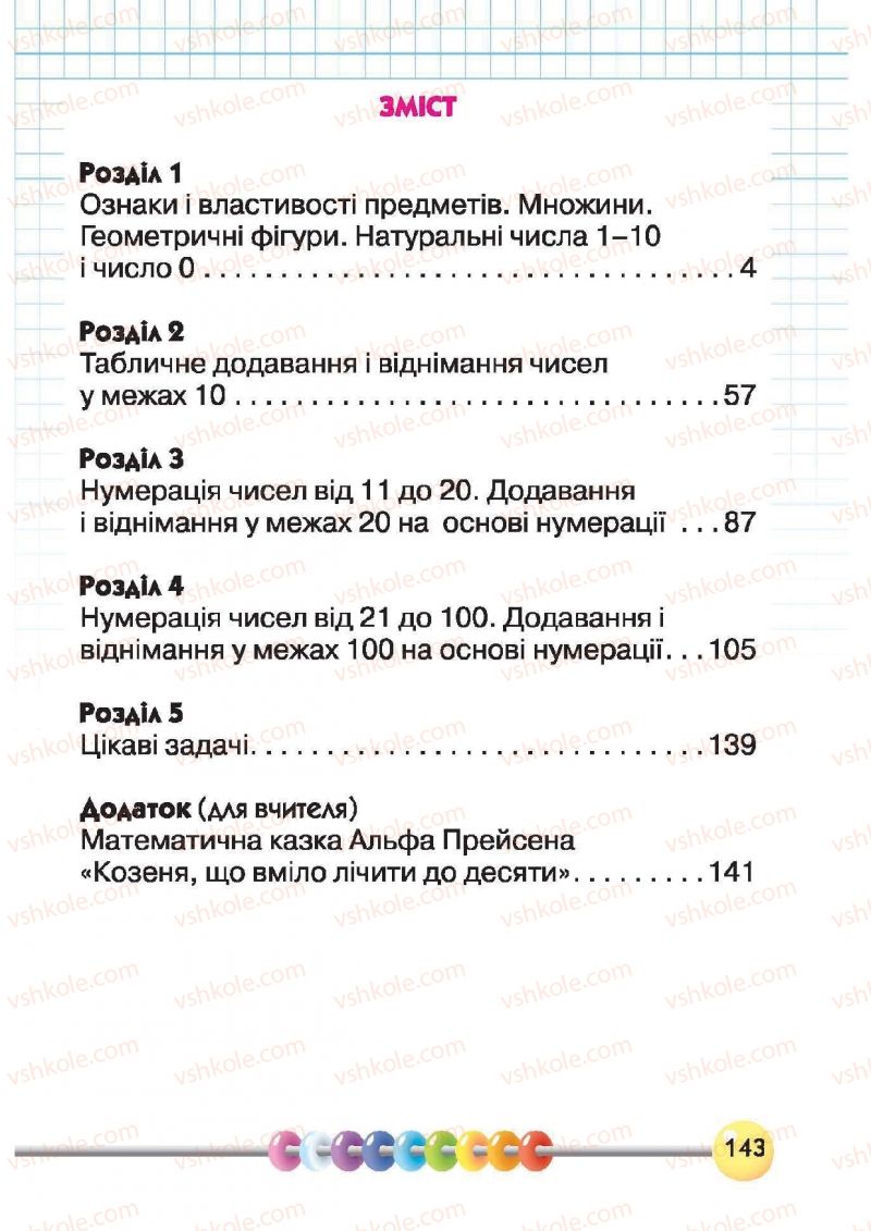 Страница 143 | Підручник Математика 1 клас Ф.М. Рівкінд, Л.В. Оляницька 2012