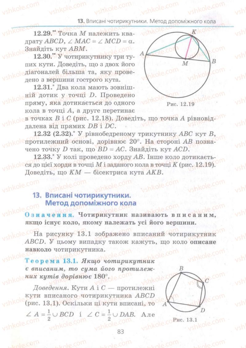 Страница 83 | Підручник Геометрія 8 клас А.Г. Мерзляк, В.Б. Полонський, М.С. Якір 2008 Поглиблений рівень вивчення