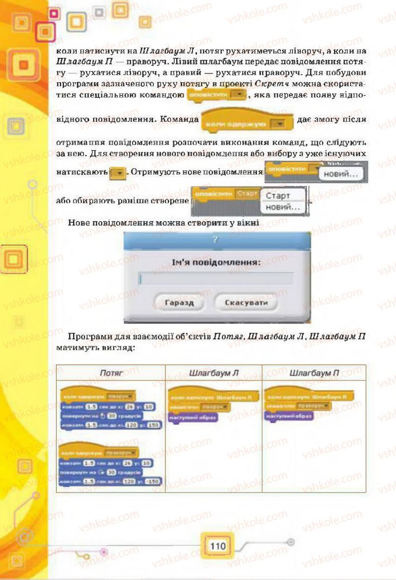 Страница 110 | Підручник Інформатика 7 клас Н.В. Морзе, О.В. Барна, В.П. Вембер, О.Г. Кузьмінська 2015