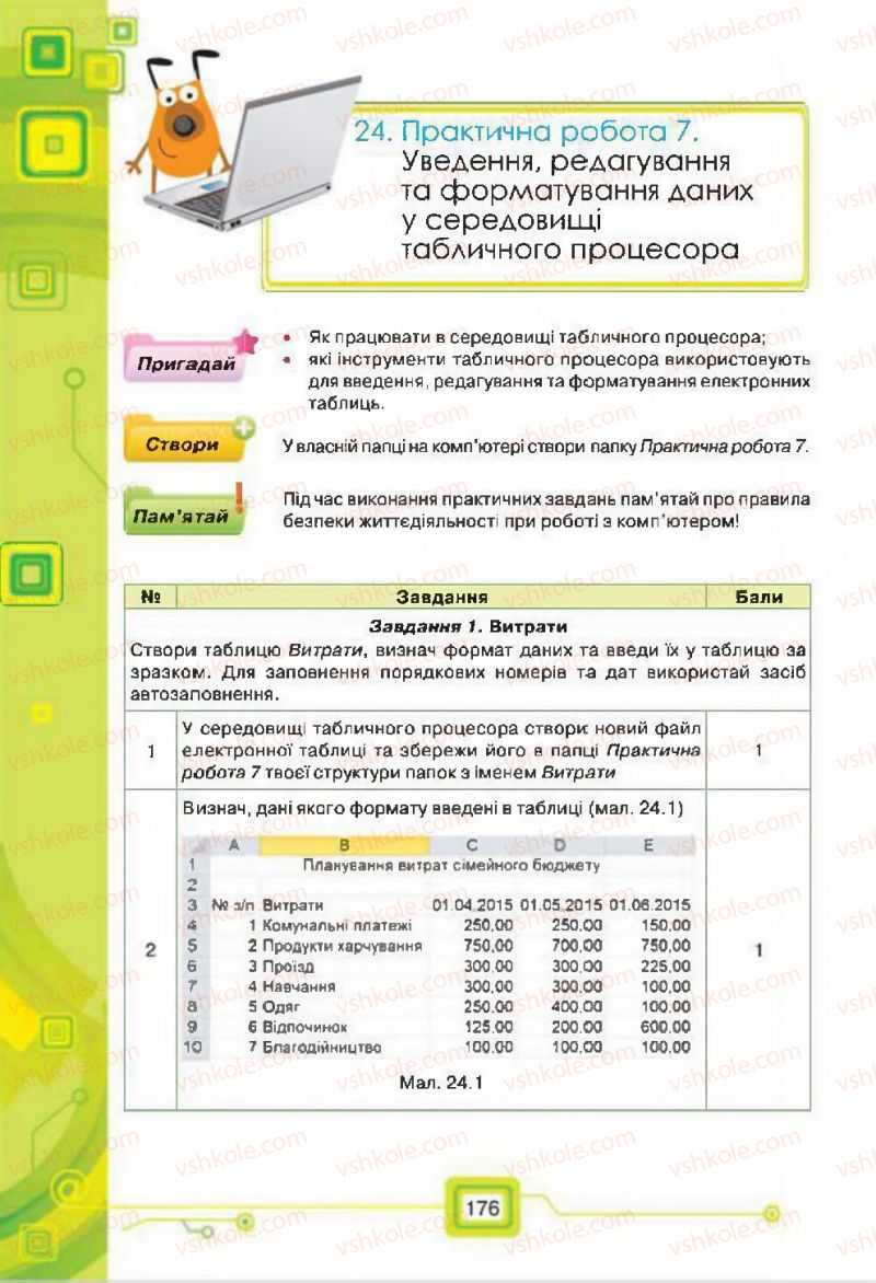 Страница 176 | Підручник Інформатика 7 клас Н.В. Морзе, О.В. Барна, В.П. Вембер, О.Г. Кузьмінська 2015