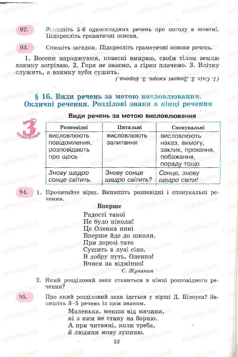 Страница 52 | Підручник Українська мова 5 клас С.Я. Єрмоленко, В.Т. Сичова 2005