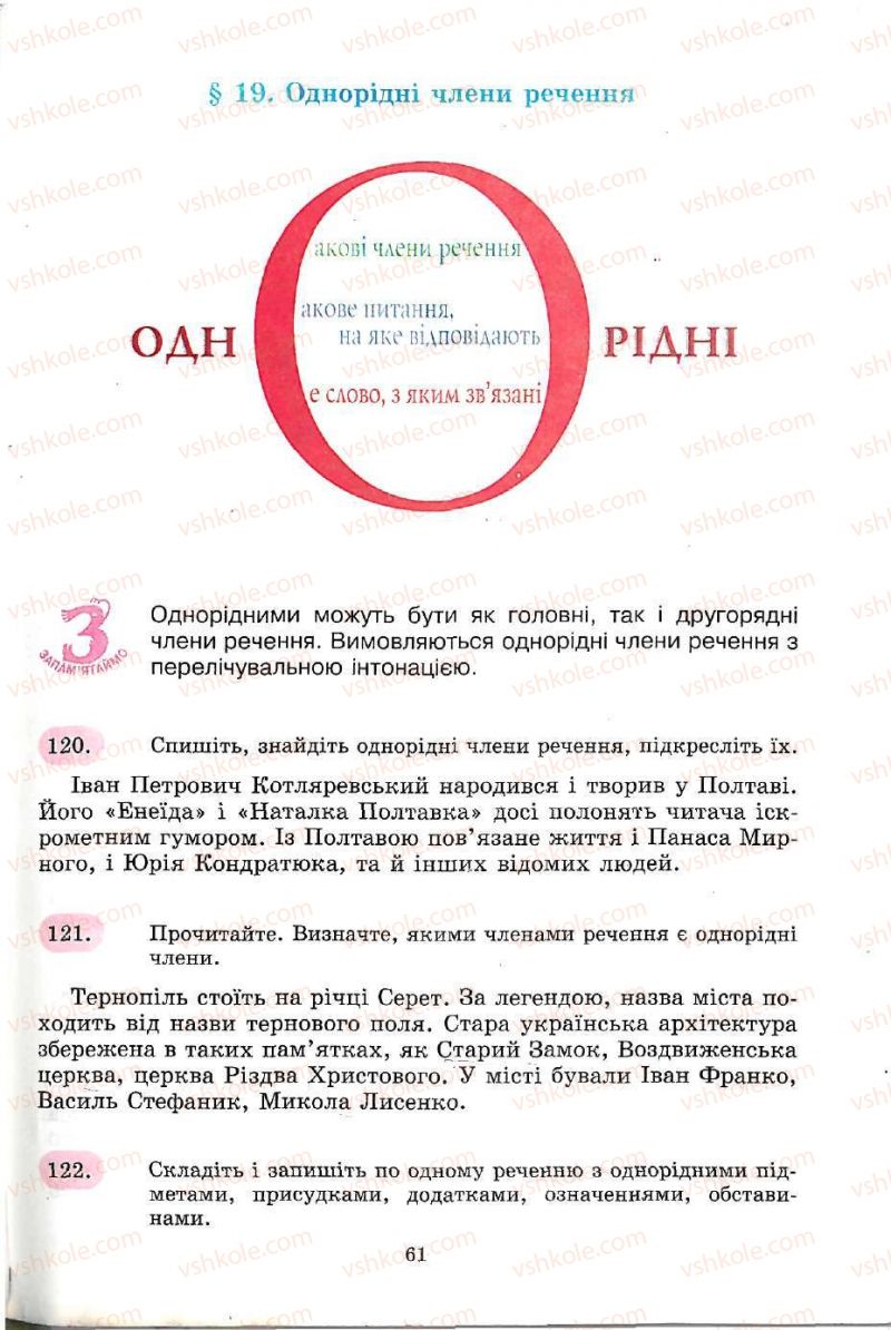 Страница 61 | Підручник Українська мова 5 клас С.Я. Єрмоленко, В.Т. Сичова 2005