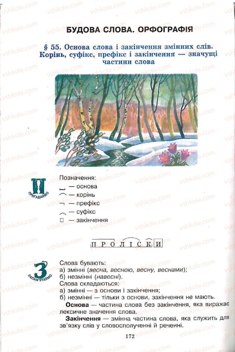 Страница 172 | Підручник Українська мова 5 клас С.Я. Єрмоленко, В.Т. Сичова 2005