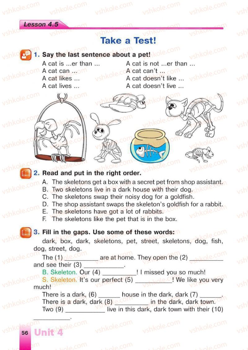 Страница 56 | Підручник Англiйська мова 4 клас Н.А. Климишина 2015