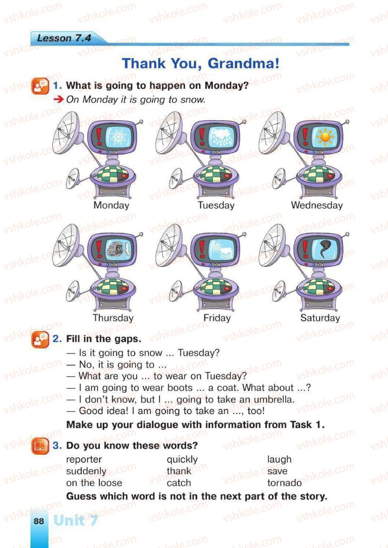 Страница 88 | Підручник Англiйська мова 4 клас Н.А. Климишина 2015