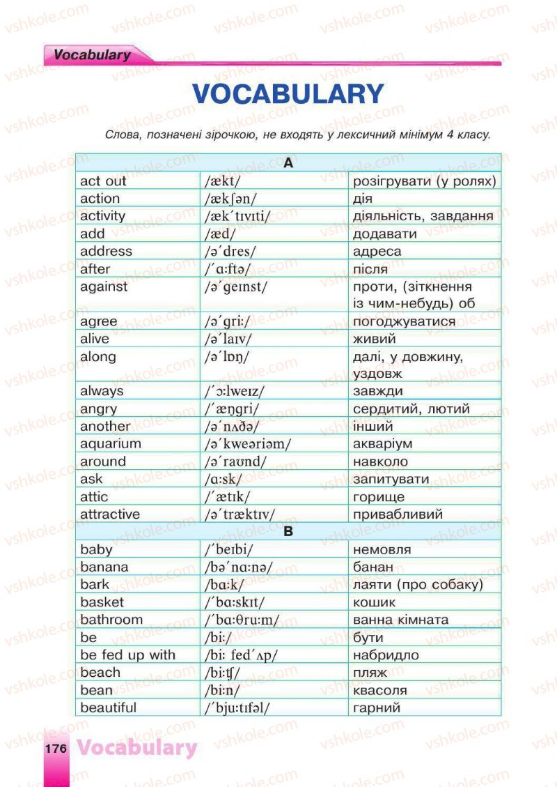 Страница 176 | Підручник Англiйська мова 4 клас Н.А. Климишина 2015