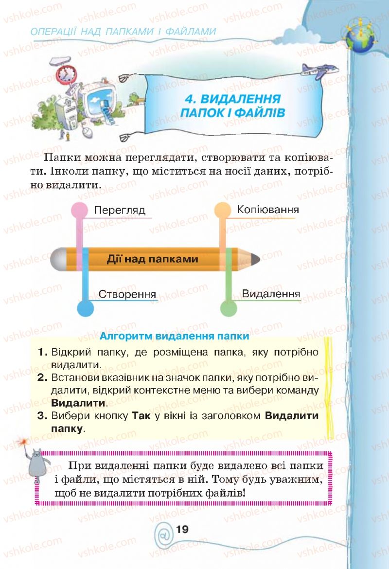 Страница 19 | Підручник Інформатика 4 клас Г.В. Ломаковська, Г.О. Проценко, Й.Я. Ривкінд, Ф.М. Рівкінд 2015