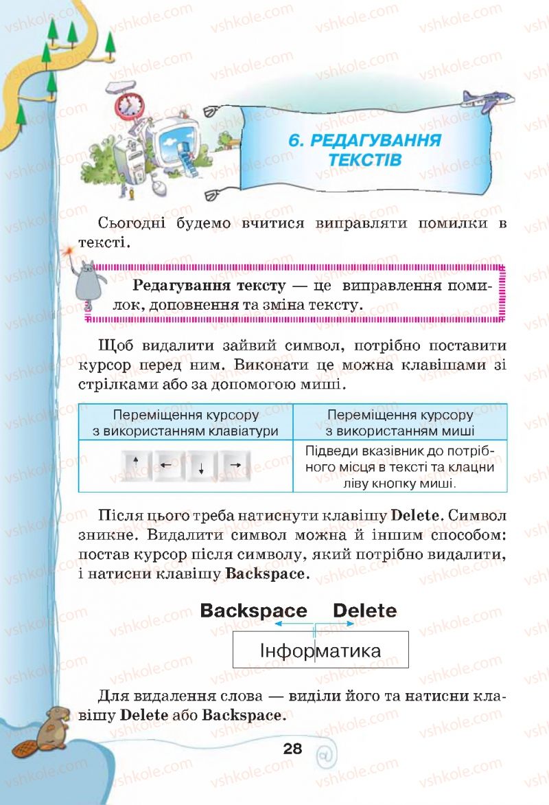 Страница 28 | Підручник Інформатика 4 клас Г.В. Ломаковська, Г.О. Проценко, Й.Я. Ривкінд, Ф.М. Рівкінд 2015