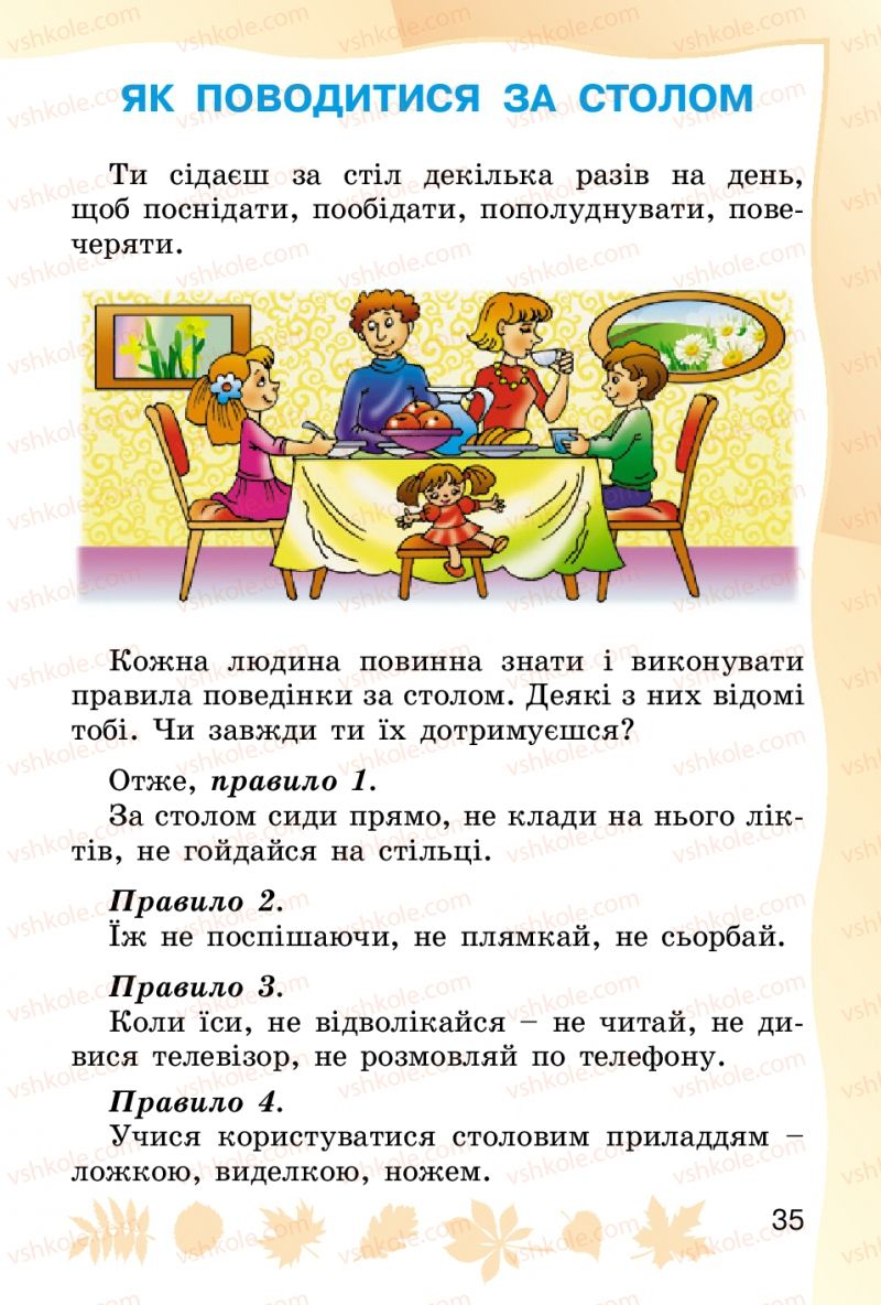 Страница 35 | Підручник Основи здоров'я 2 клас О.В. Гнaтюк 2012