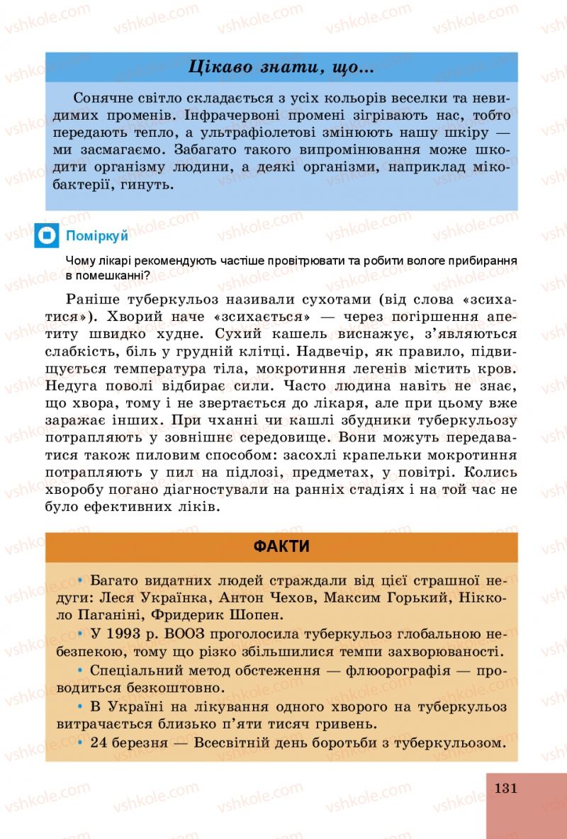 Страница 131 | Підручник Основи здоров'я 5 клас Т.Є. Бойченко, C.B. Василенко, H.І. Гущина 2013