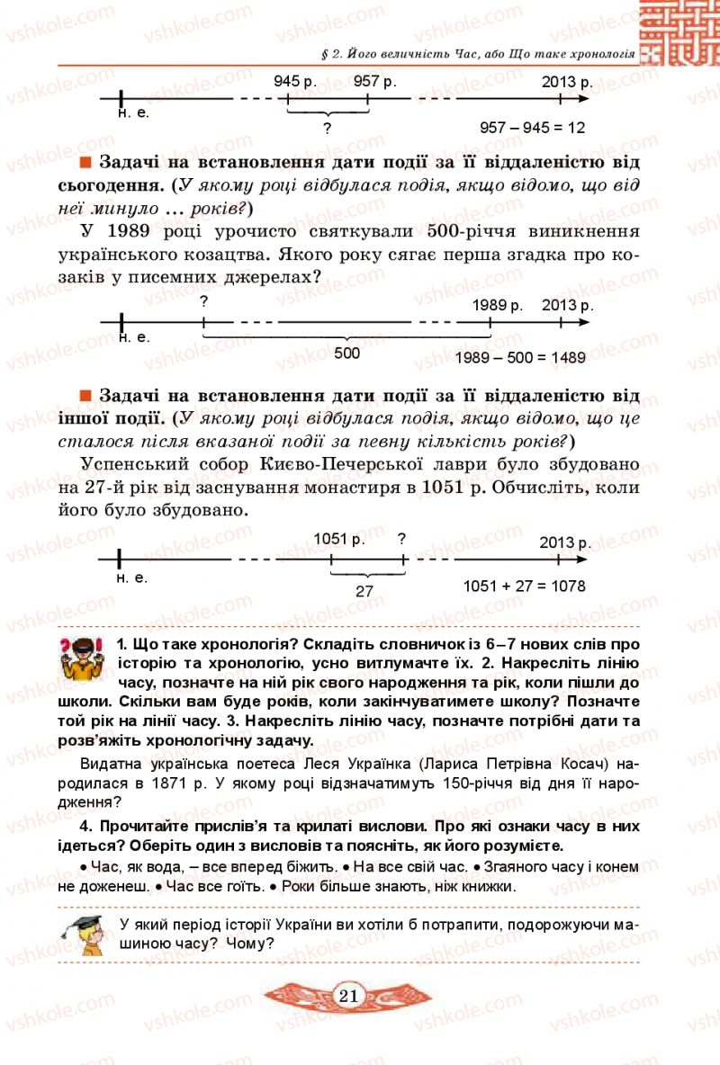 Страница 21 | Підручник Історія України 5 клас В.С. Власов 2013 Вступ до історії