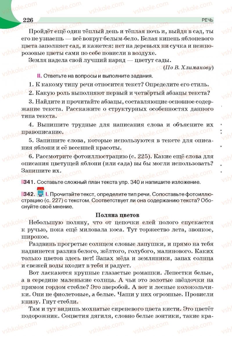 Страница 226 | Підручник Русский язык 6 клас Е.И. Быкова, Л.В. Давидюк, Е.С. Снитко, Е.Ф. Рачко 2014