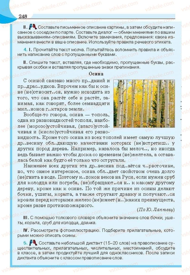 Страница 248 | Підручник Русский язык 6 клас Е.И. Быкова, Л.В. Давидюк, Е.С. Снитко, Е.Ф. Рачко 2014