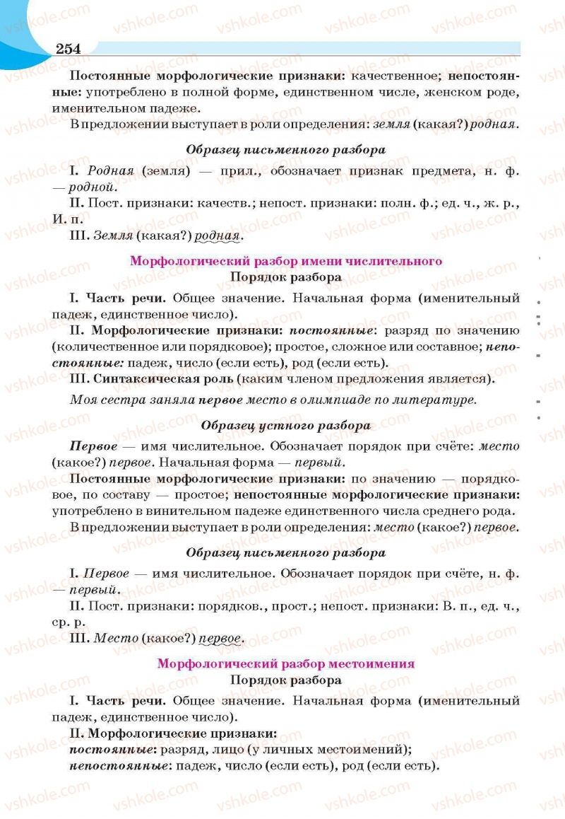 Страница 254 | Підручник Русский язык 6 клас Е.И. Быкова, Л.В. Давидюк, Е.С. Снитко, Е.Ф. Рачко 2014