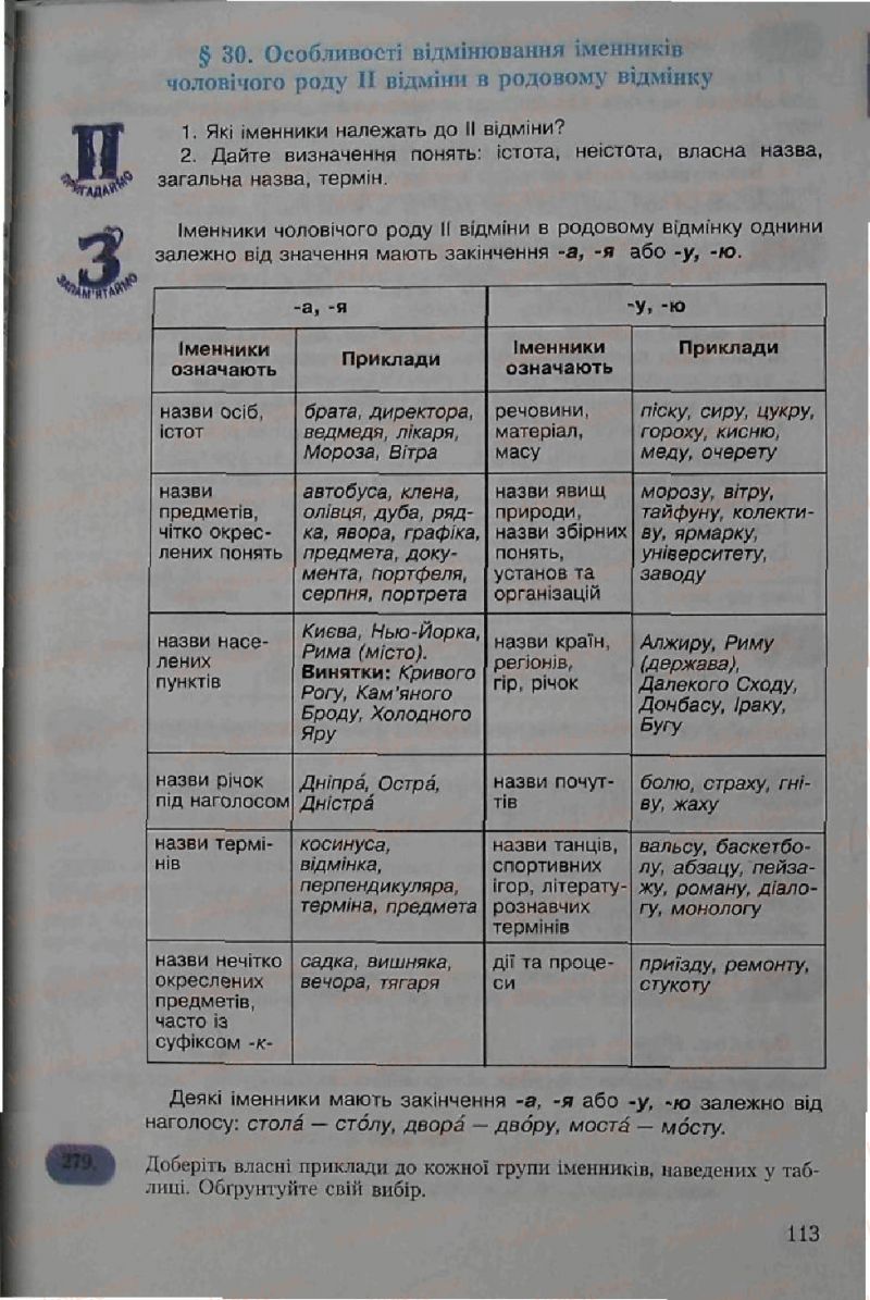 Страница 113 | Підручник Українська мова 6 клас С.Я. Єрмоленко, В.Т. Сичова 2006