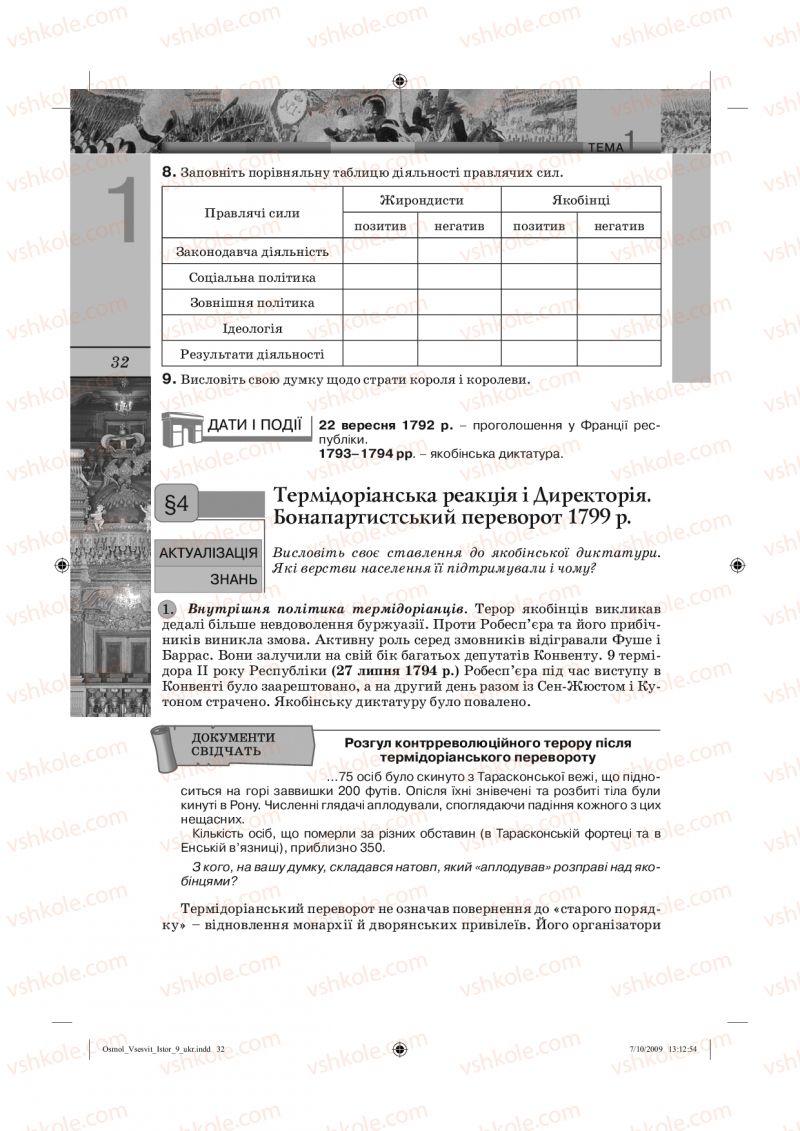 Страница 32 | Підручник Всесвітня історія 9 клас С.О. Осмоловський, Т.В. Ладиченко 2009