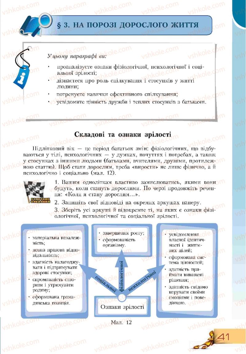 Страница 41 | Підручник Основи здоров'я 9 клас Т.В. Воронцова, В.С. Пономаренко 2009