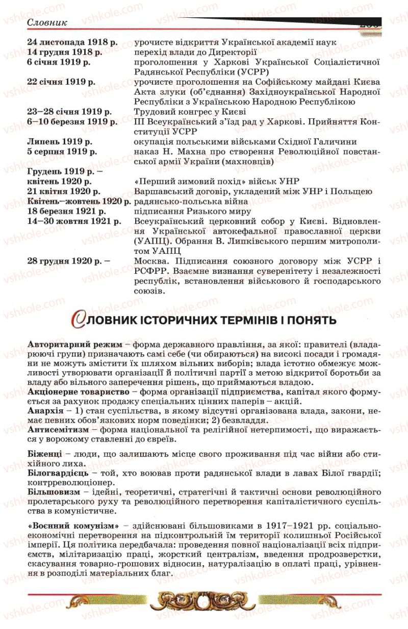 Страница 235 | Підручник Історія України 10 клас О.П. Реєнт, О.В. Малій 2010