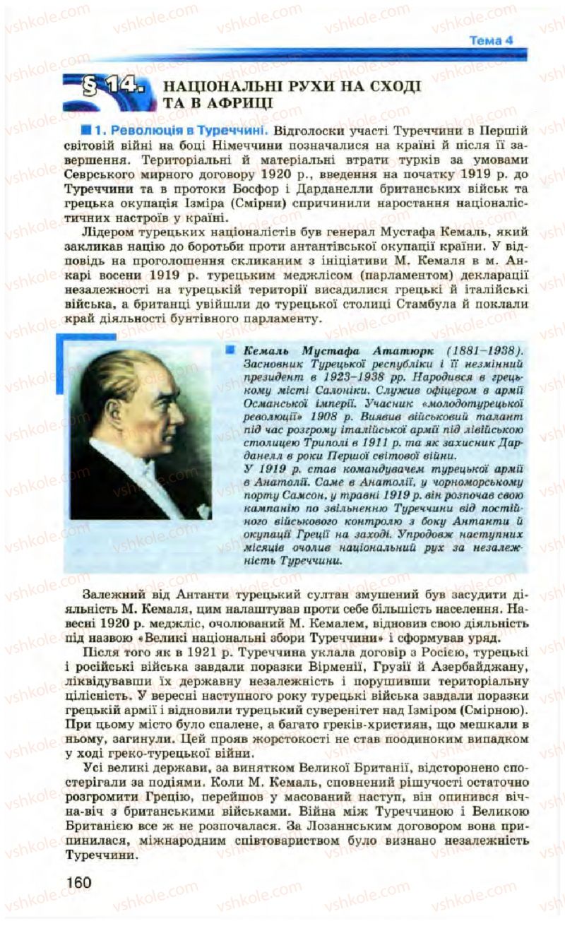 Страница 160 | Підручник Всесвітня історія 10 клас П.Б. Полянський 2010 Стандарт, академічний рівень