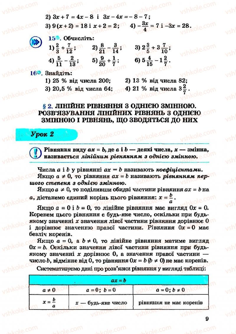 Страница 9 | Підручник Алгебра 7 клас О.С. Істер 2007