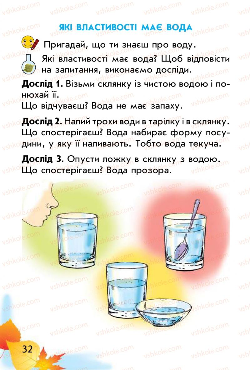 Страница 32 | Підручник Природознавство 1 клас Т.Г. Гільберг, Т.В. Сак 2012