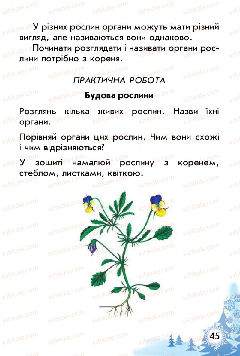 Страница 45 | Підручник Природознавство 1 клас Т.Г. Гільберг, Т.В. Сак 2012