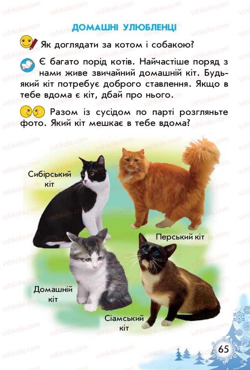 Страница 65 | Підручник Природознавство 1 клас Т.Г. Гільберг, Т.В. Сак 2012