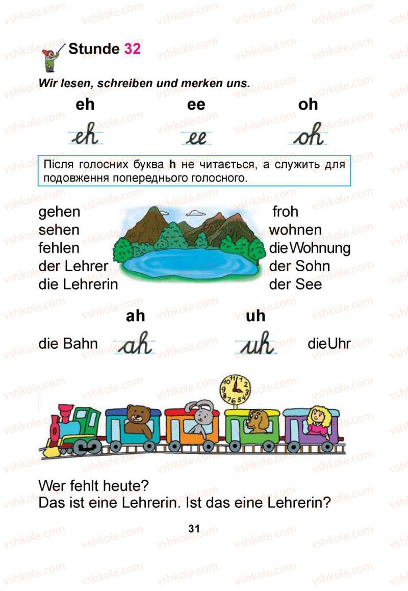 Страница 31 | Підручник Німецька мова 1 клас Я.М. Скоропад 2012 Поглиблене вивчення