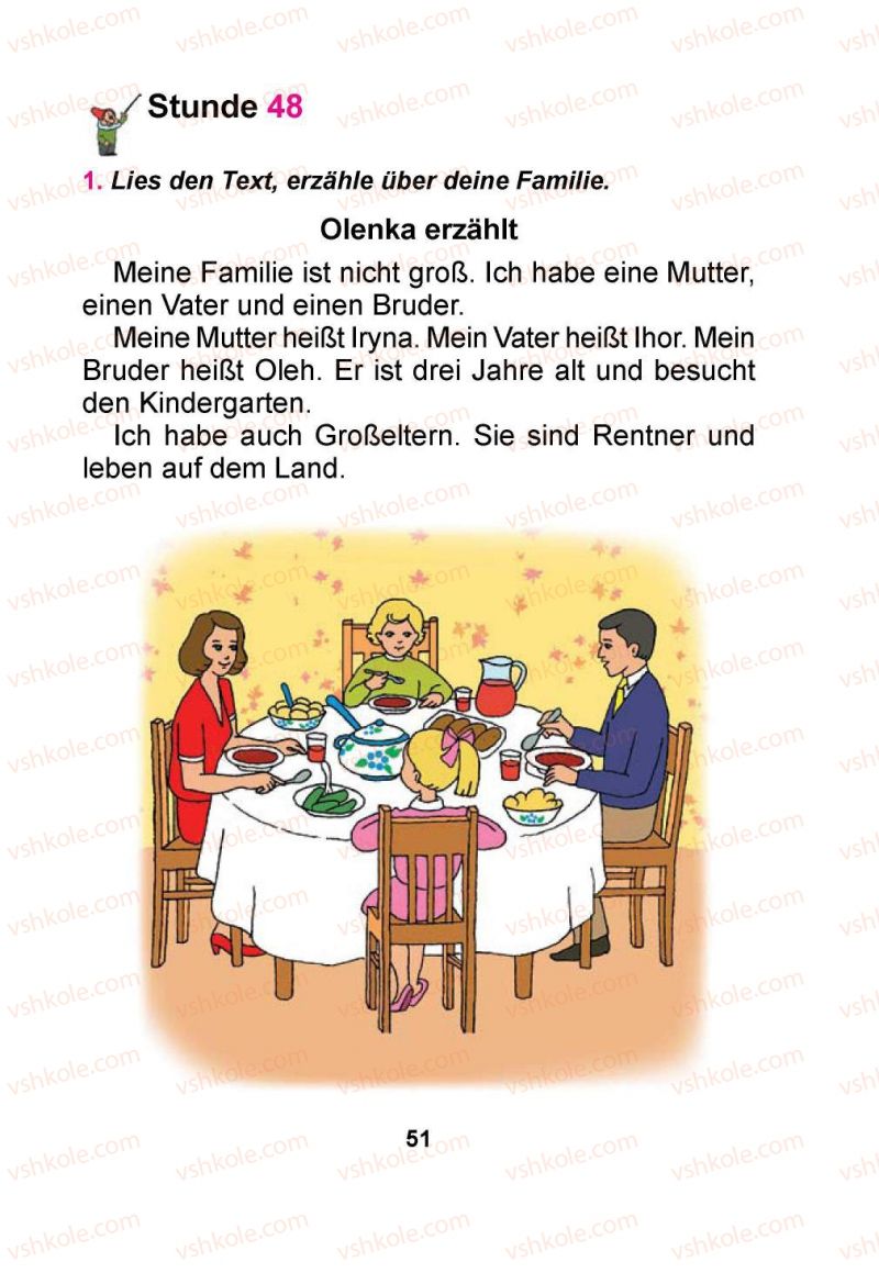 Страница 51 | Підручник Німецька мова 1 клас Я.М. Скоропад 2012 Поглиблене вивчення